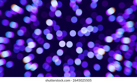 Christmas Bokeh Lights Background. Defocused Effect. Abstract Glitter Holiday Lights. Vector Illustration.