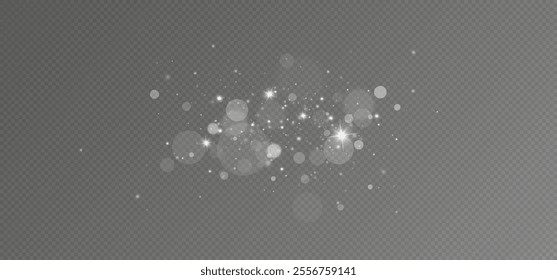 Christmas Bokeh Lights.bokeh is the soft, pleasing out of focus effect from a lens.Defocused gold particles glitter on a transparent background.