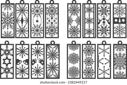 Christmas Bookmark Laser Cut set,