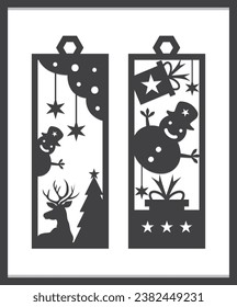 Juego de corte láser de marcadores de Navidad,