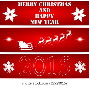 Christmas bookmarks on white background