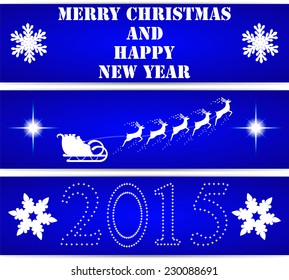 Christmas bookmarks on white background 
