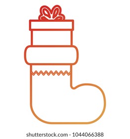 christmas boot with gift decorative