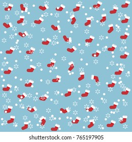 Christmas boot for gifts, Santa's boot background. Icon vector illustion.