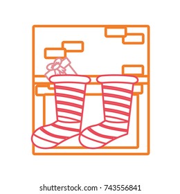 christmas boot vector illustration