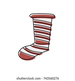christmas boot  vector illustration
