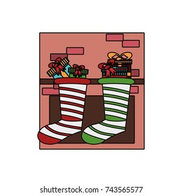 christmas boot vector illustration