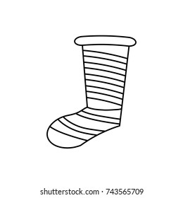 christmas boot vector illustration