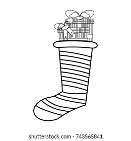christmas boot vector illustration