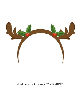 Christmas booth props cartoons. Booth props party cartoon vector illustration. Printable Photo booth props. Christmas Holiday Hats. Santa Claus Red Cute Cap. Snow Reindeer. Elves Fur Hat.