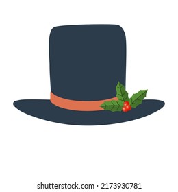Christmas booth props cartoons. Booth props party cartoon vector illustration. Printable Photo booth props. Christmas Holiday Hats. Snowman Hat.
