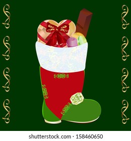 Christmas boots with gifts