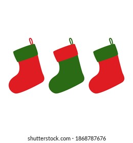 Christmas Boots - New Year - Vector Stock Illustration