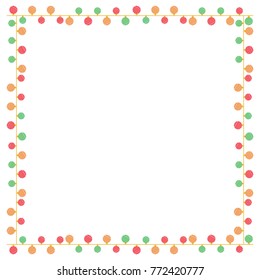 Christmas border of Balls