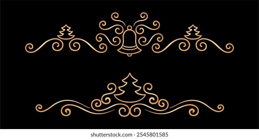 Christmas border collection art vintage