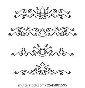 Christmas border collection art vintage