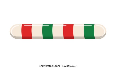 christmas border, divider . Candy cane line Vector illustration isolated on white background. 