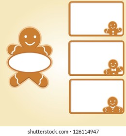 Christmas border with gingerbread