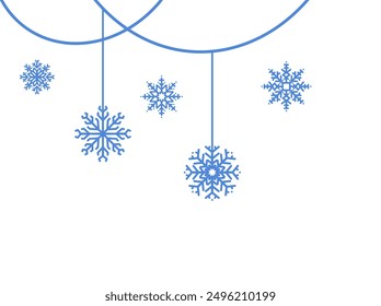 Christmas Border Snowflake Clip Art Illustration