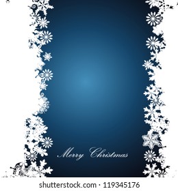Christmas border, snowflake design background.