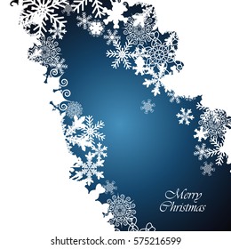 Christmas border, snowflake design background.