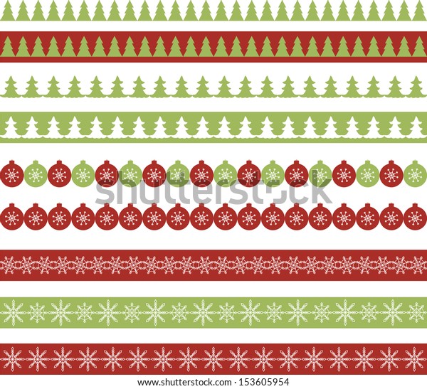 Christmas Borders Stock Vector (Royalty Free) 153605954 | Shutterstock