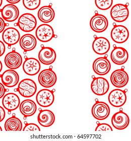 Christmas borders with copy space. Seamless by vertical