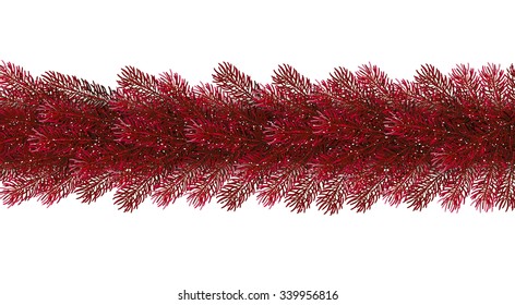 Christmas borders from fir tree branches. Vector illustration for your design