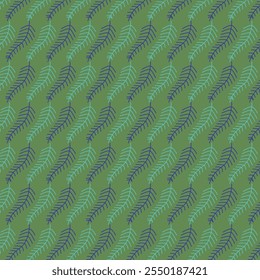CHRISTMAS BOTANICAL LEAVES AND BERRIES DESIGN PATTERN TEXTURE BACKGROUND VECTOR