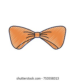 christmas bow decoration ornament delicate vector illustration