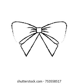 christmas bow decoration ornament delicate vector illustration