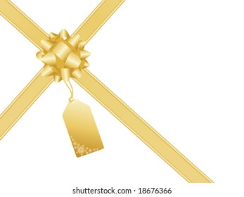 Christmas bow and gift card
