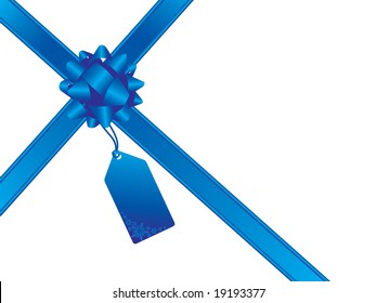 Christmas bow and gift card