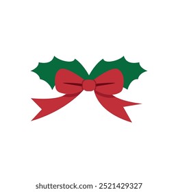 Christmas bow icon vector basic design simple and modern concept graphic