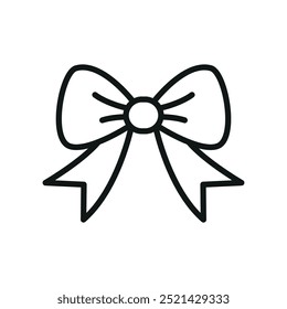 Christmas bow icon vector basic design simple and modern concept graphic