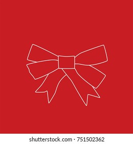 Christmas bow icon, vector illustration design. Christmas collection.