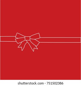 Christmas bow icon, vector illustration design. Christmas collection.