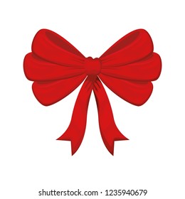 christmas bow isolated icon