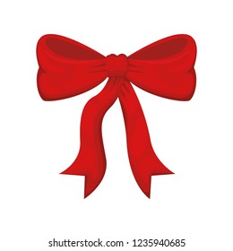 christmas bow isolated icon