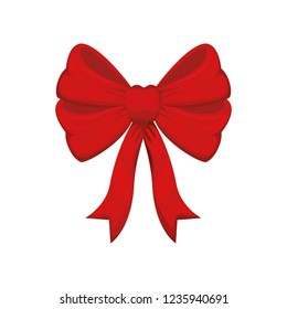 christmas bow isolated icon