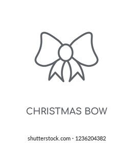 christmas Bow linear icon. Modern outline christmas Bow logo concept on white background from Christmas collection. Suitable for use on web apps, mobile apps and print media.