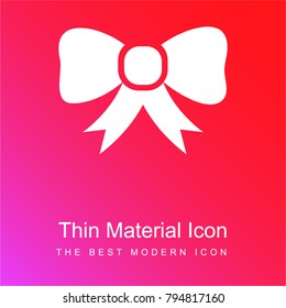 Christmas bow red and pink gradient material white icon minimal design