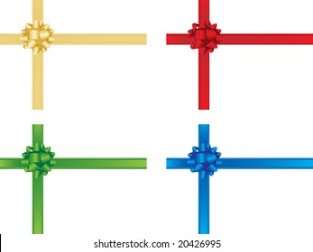 Christmas bow and ribbons