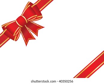 Christmas bow and ribbons