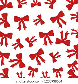 christmas bows decorative pattern isolated icon