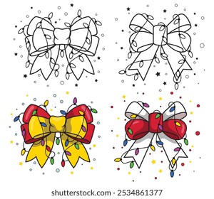 Arcos de Navidad, diseño de Vector de cinta