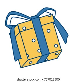 Christmas box gift pop art