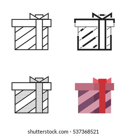 Christmas box icon
