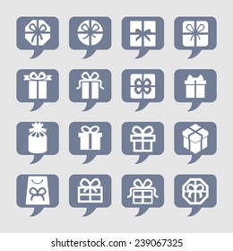 Christmas box icons
