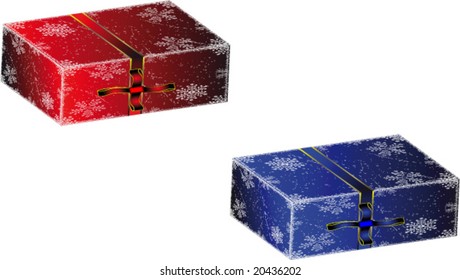 Christmas box with presents.Desire to open.